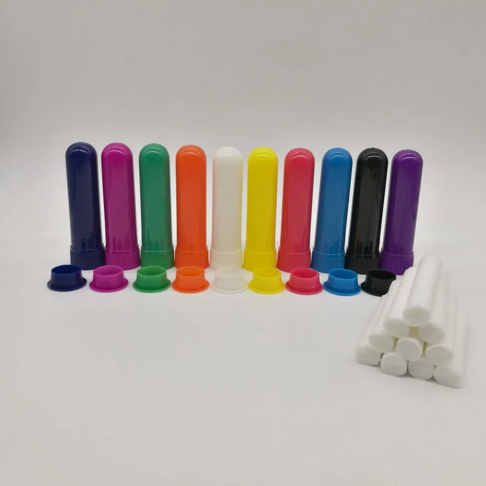 Factory Price Plastic Blank Nasal Inhaler sticks Essential Oil inhaler tube bottle with high quality wicks