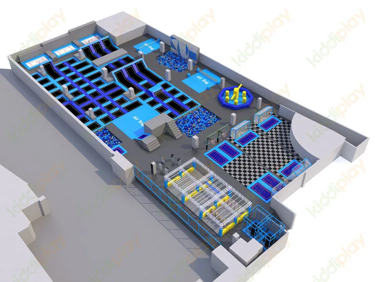 
Cheap prices obstacle course big bounce indoor trampoline park with foam pit block seesaw 