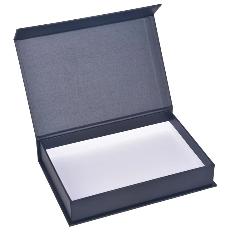 Custom black magnet folding paper packaging gift box with magnetic closure for wig