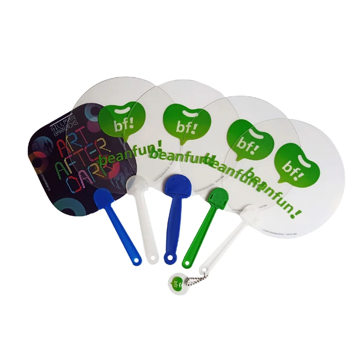 Рекламный прозрачный круглый пластиковый ручной вентилятор