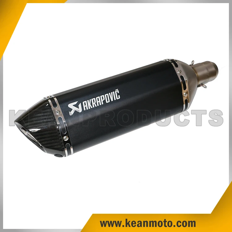 
51mm Motorcycle Muffler Stainless Steel Exhaust Pipe with Carbon Fiber 