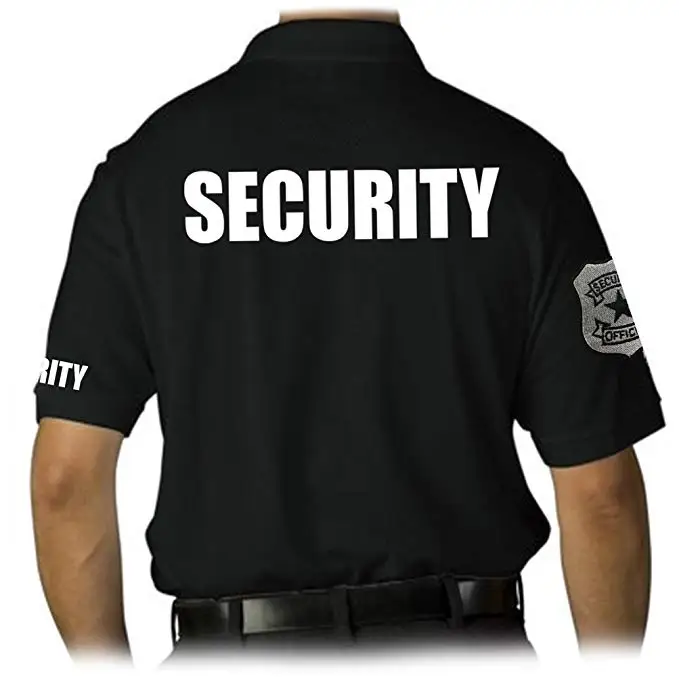 custom  sample security guard uniforms clothing security tshirts