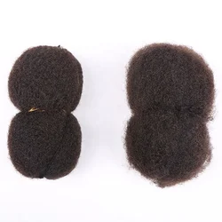 Tight Afro Kinky Hair Bulk Hair 100% Human Hair For DreadLocks Off Black #1B 8 inch