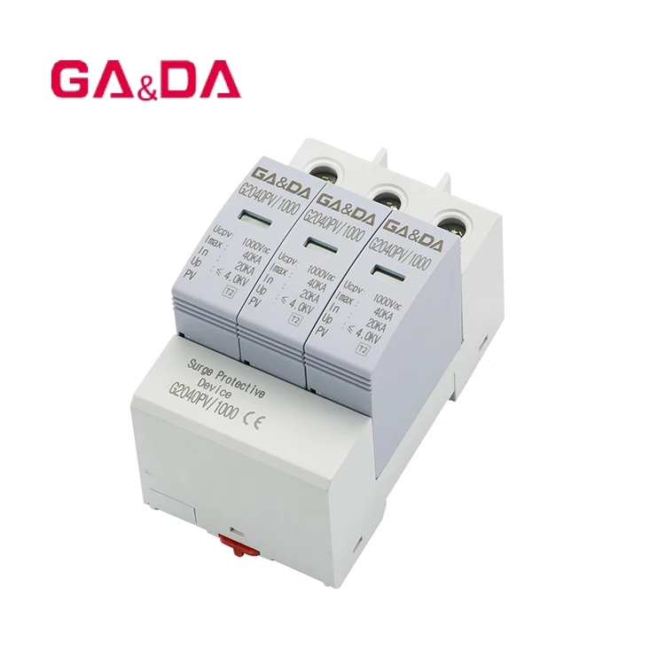GADA G2040PV-1000 series 1000V DC Imax40KA solar PV Surge Protector