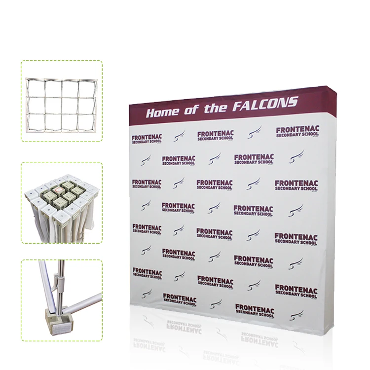 portable aluminium trade show backdrop pop up  display stand
