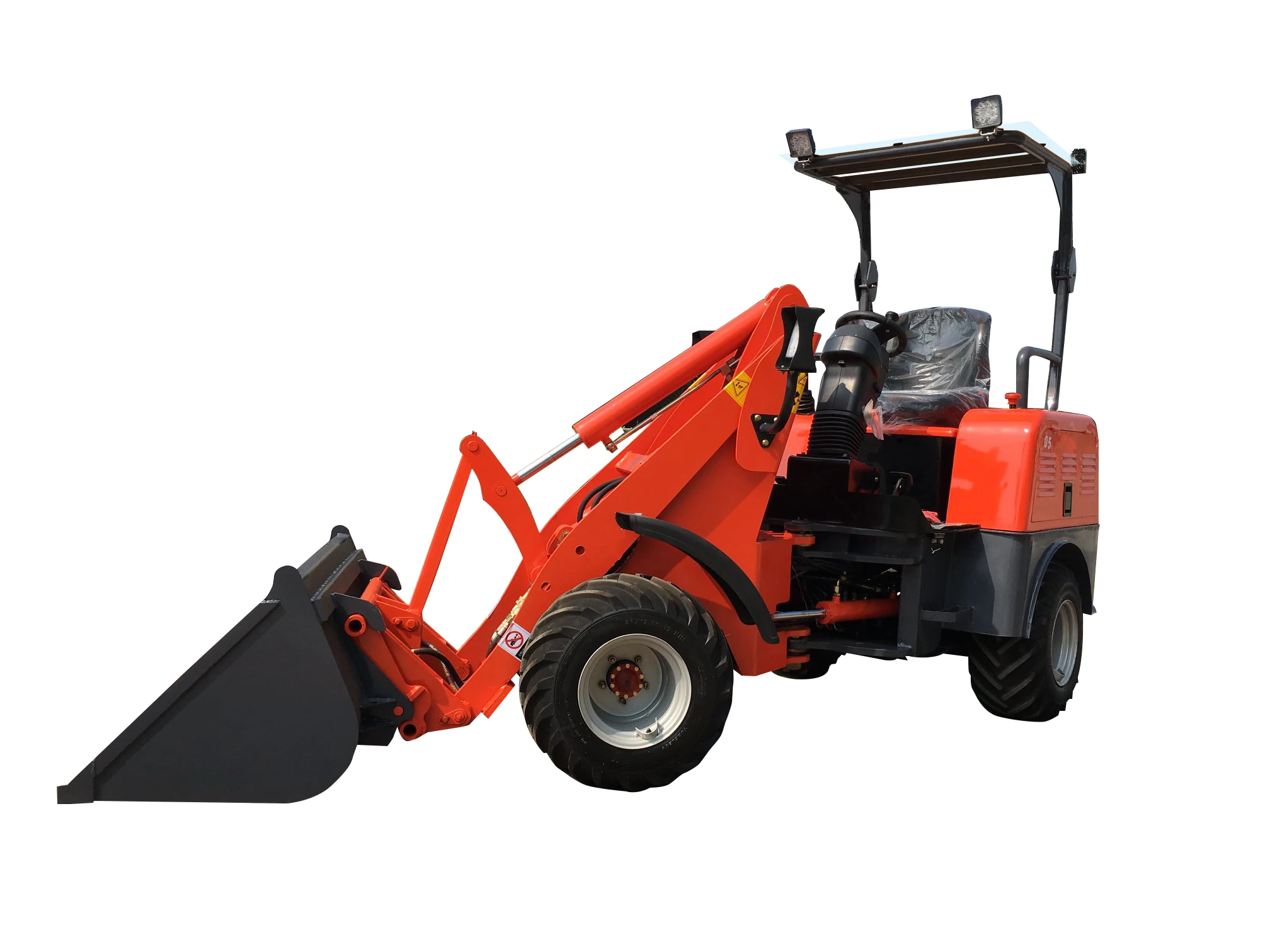 Topsense Super Battery power zero noise elektro mini radlader Four Wheel drive e loader 06