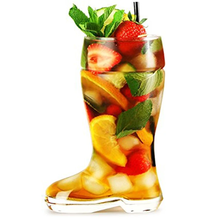Hot Selling Different Size Custom Glass Beer Das Boot Shaped Glass Beer Boots