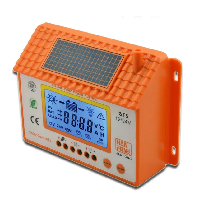 China hanfong original design mppt/pwm charge controller,pwm solar charge controller 12v 24v auto 30a