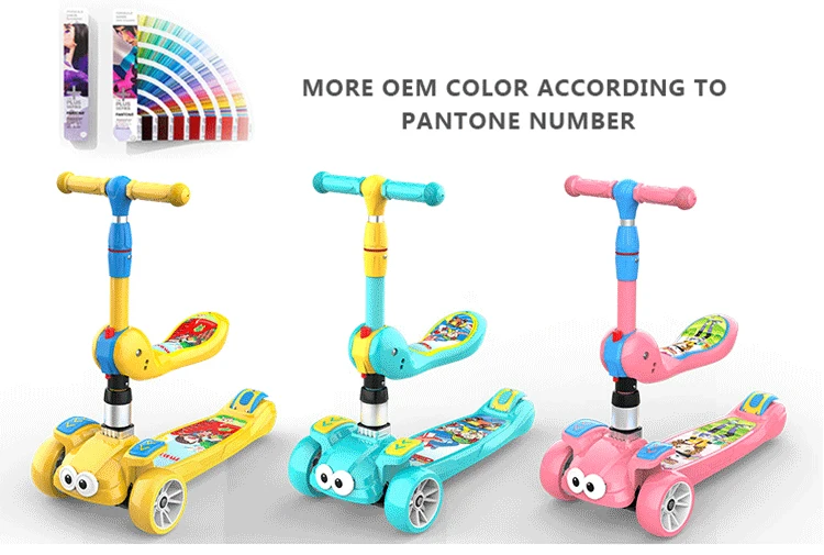 Лидер продаж, качественный мигающий трехколесный детский скутер 3 в 1, подарок на день ребенка