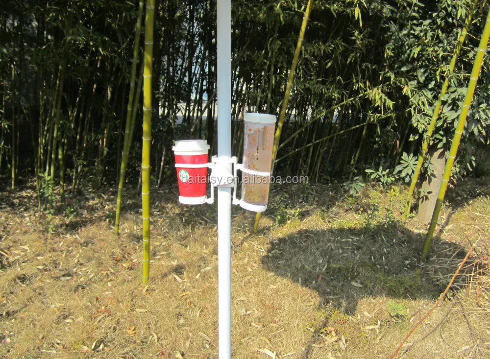 Factory customize plastic cup holder table for patio umbrella, umbrella tray