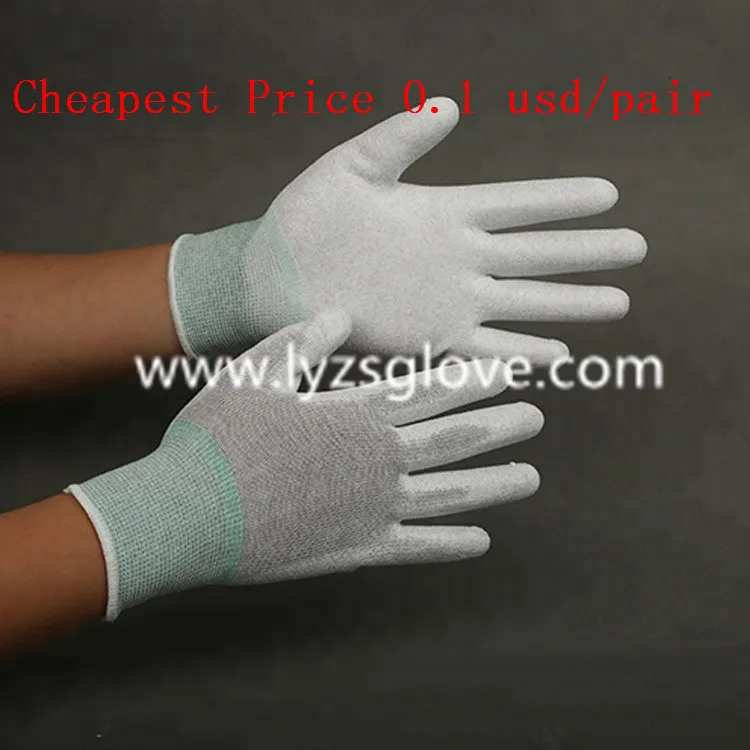 Low Price High Quality Esd Anti Static Pu Coated Gloves