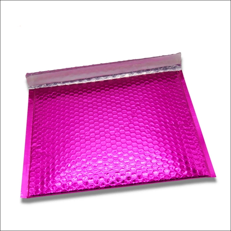 Metallic aluminum foil custom color padded envelopes poly bubble mailer packaging courier bag