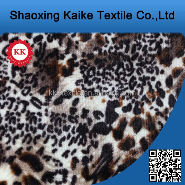 100% полиэстер зерна леопарда Snuggle фланелевой ткани