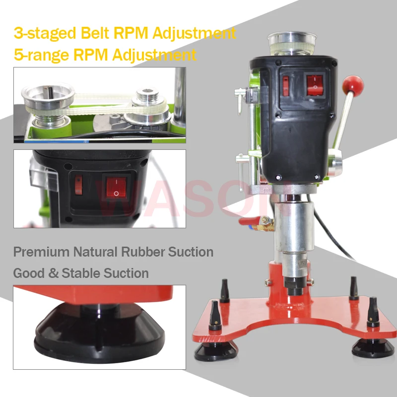 WASON mini glass drilling machine speed adjustable machine for glass hole drilling