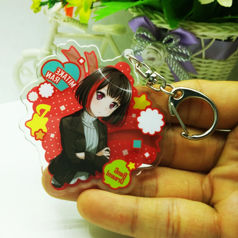 Бесплатный образец CMYK офсетная печать пользовательский аниме акриловый брелок