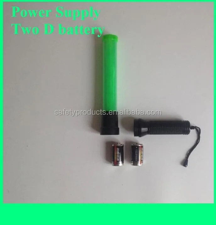 length 41cm and 4pcs green leds police traffic baton