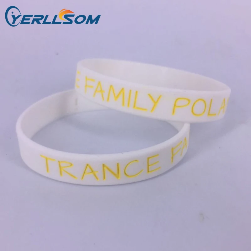 Fashional 1/2 inch Rubber Bracelets Silicone Wristband Customized Silicone Bracelet