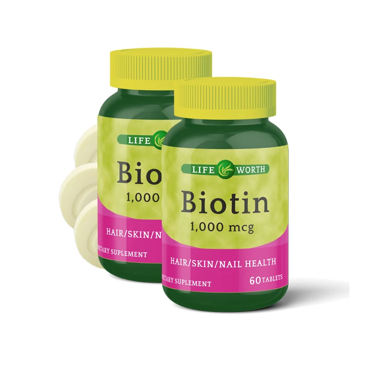Lifeworth biotin tablet 5000 mcg oem for hair nail and skin
