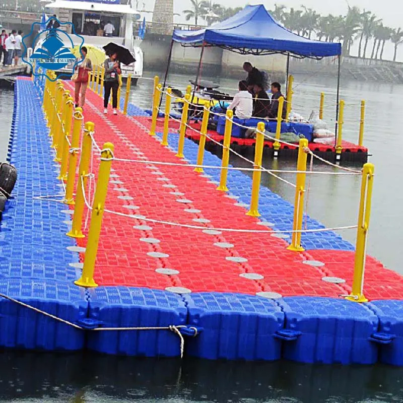 marine supplies Blue use HDPE plastic Multifunction Small pontoon Cube modular jet ski floating dock make in China