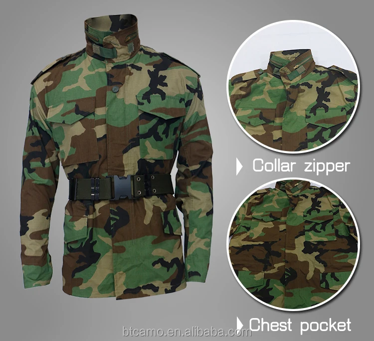 Woodland Camouflage T/C Materials M65 Jacket Uniform