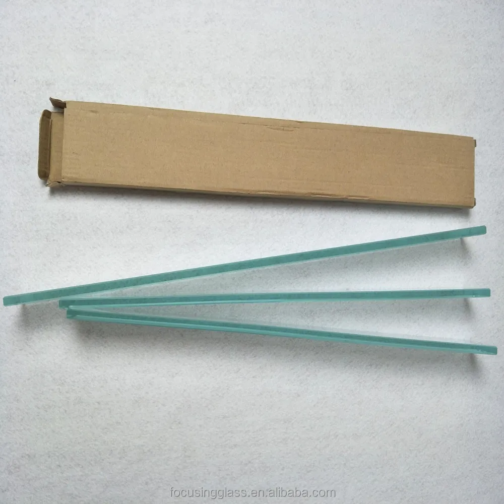 Small Size Acid Etched Normal Clear Tempered Glass Panel