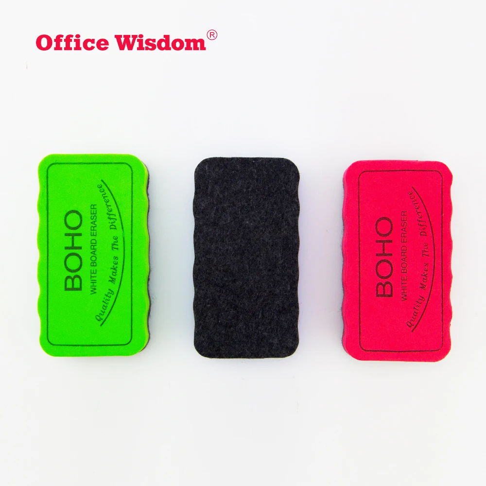 colors Solid Rectangle EVA Magnetic Whiteboard customized felt eraser