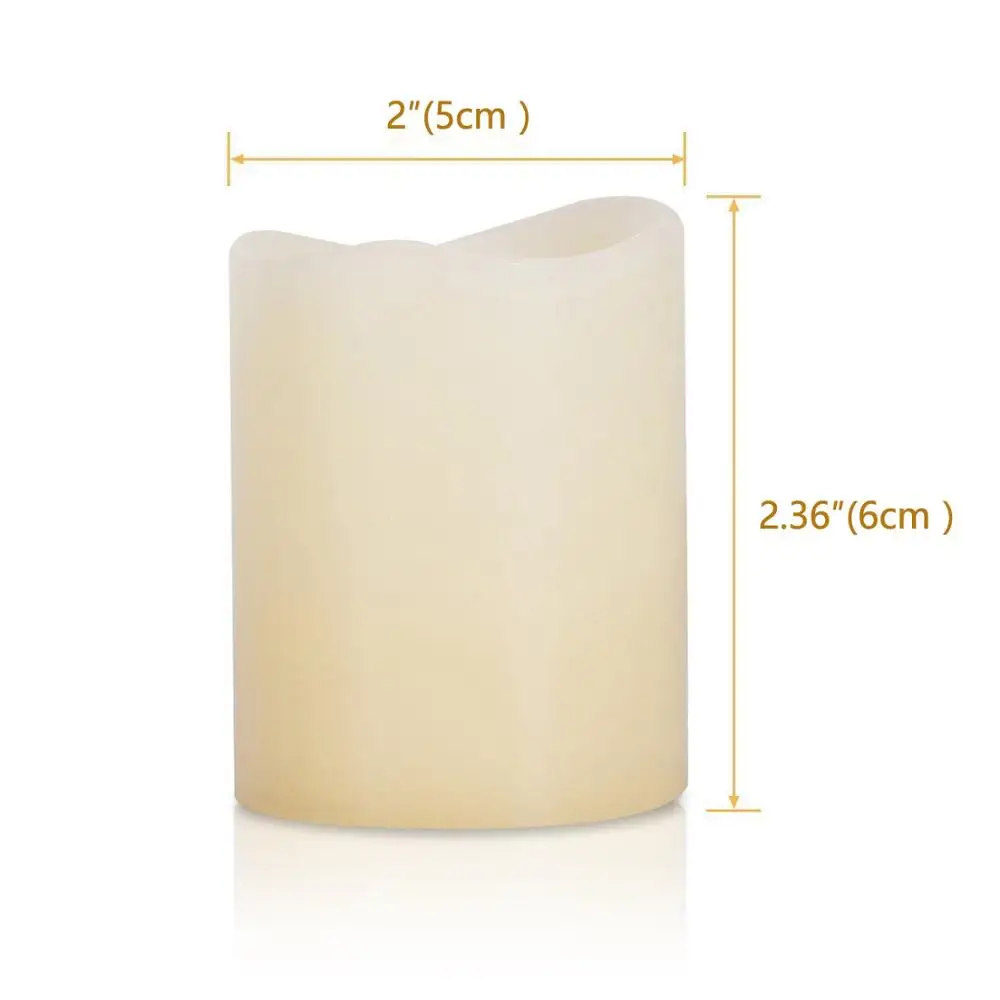 Pack of 6 Real Wax Flameless LED Candles with Remote Control For Home Decor LED Candles