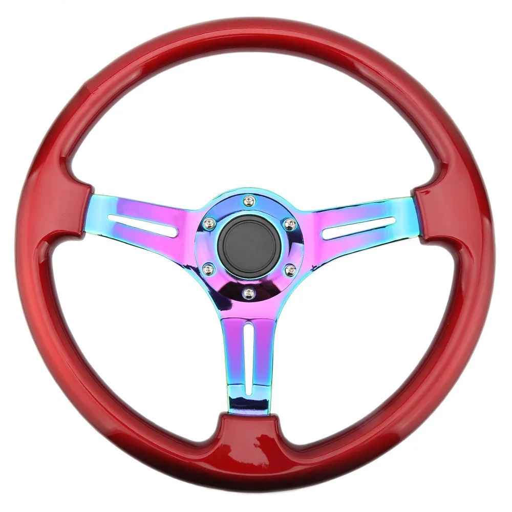 14 Inch Alloy Steering Wheels Car Steering Wheel With Horn Button for Racing Car Interior Accessories Sport Steering Wheels