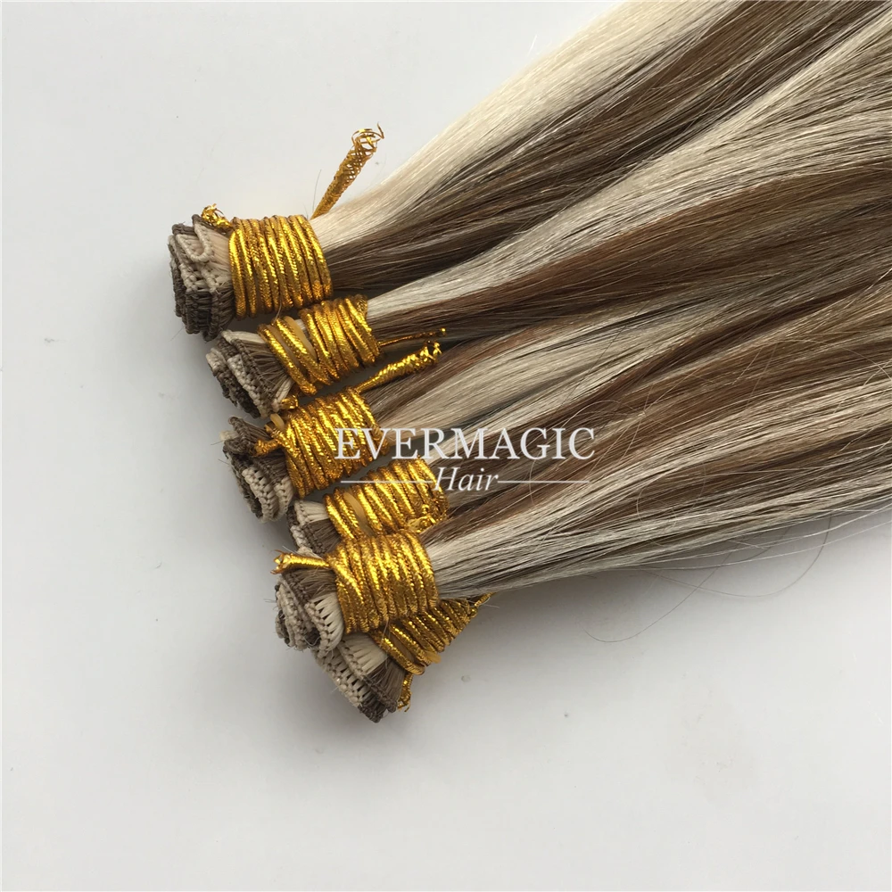 
100% cuticle aligned virgin human hair online products men-made hair weave Hand tied Hair bundles 