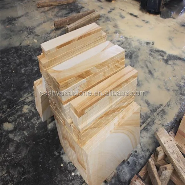 Yellow teakwood sandstone tiles for decoration