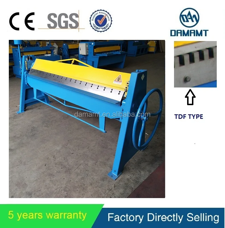 Good quality Manual TDF flange folding machine hand folding machine , menual sheet iron bender