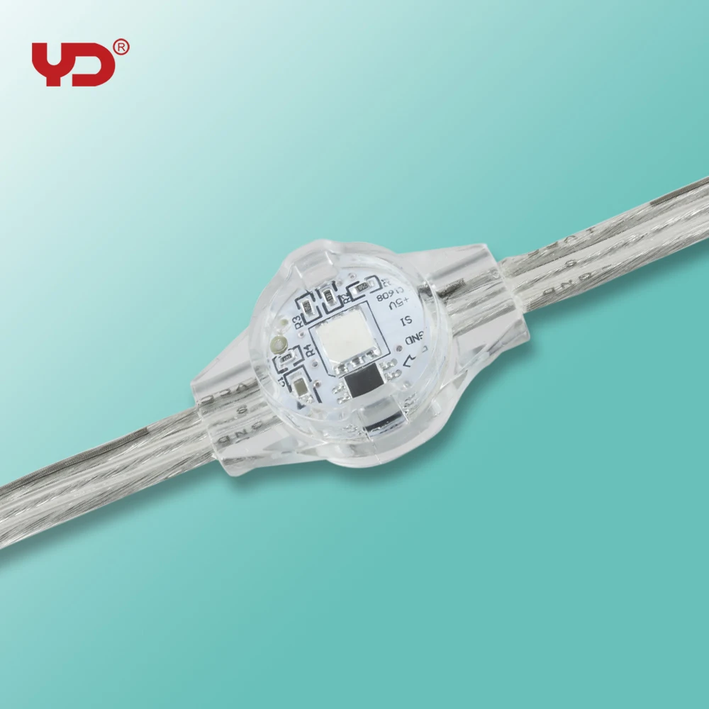 waterproof smart dot poi dmx net 5/12V ip68  rgb addressable outdoor full color led pixel dot 20mm