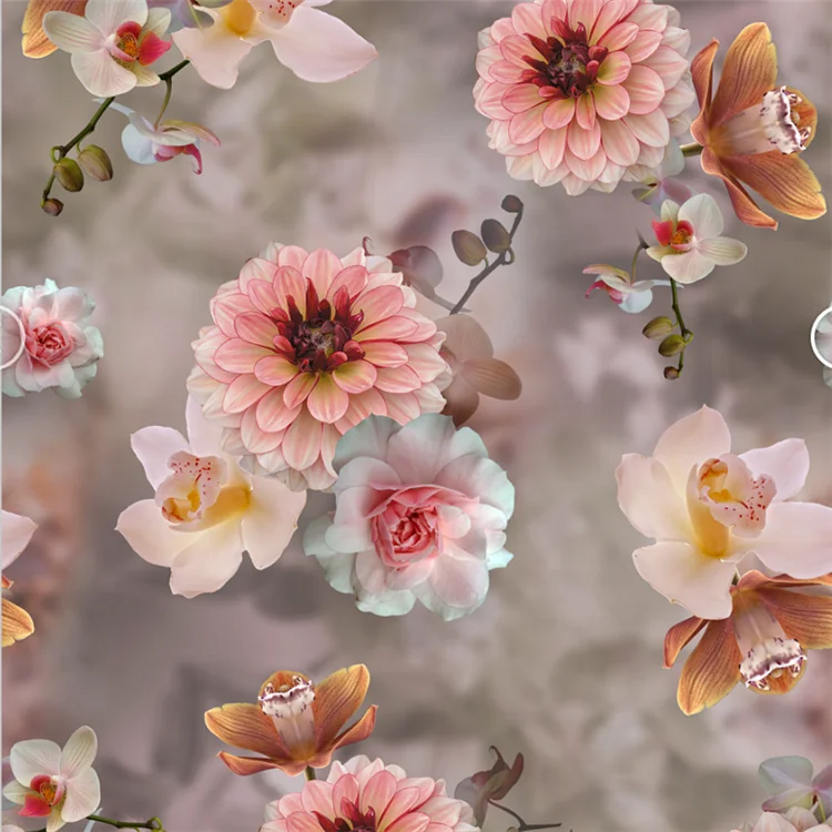 2019 middle east style  digital printed 75d polyester 4 way stretch fabric