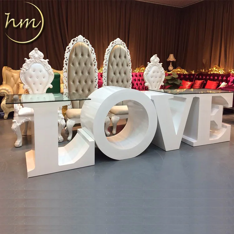 Hot Sale LOVE Letter Wedding Table Furniture Wooden Hotel Furniture for Living Room-HM-K5