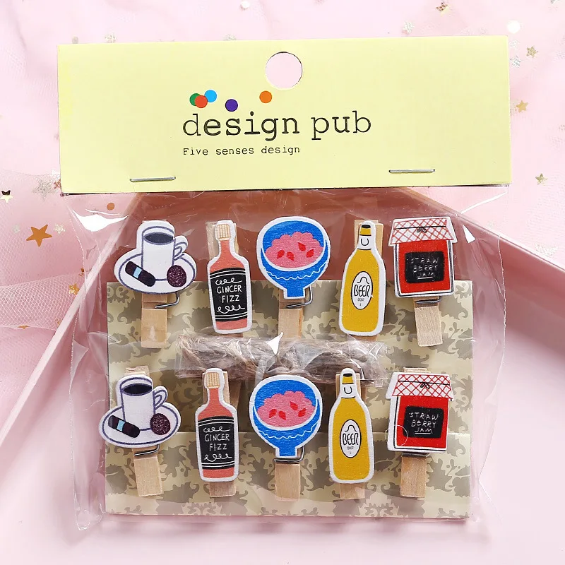 10pc/pack mini Natural Wooden Clips For Photo Clips Clothespin Craft Decoration Clips Pegs