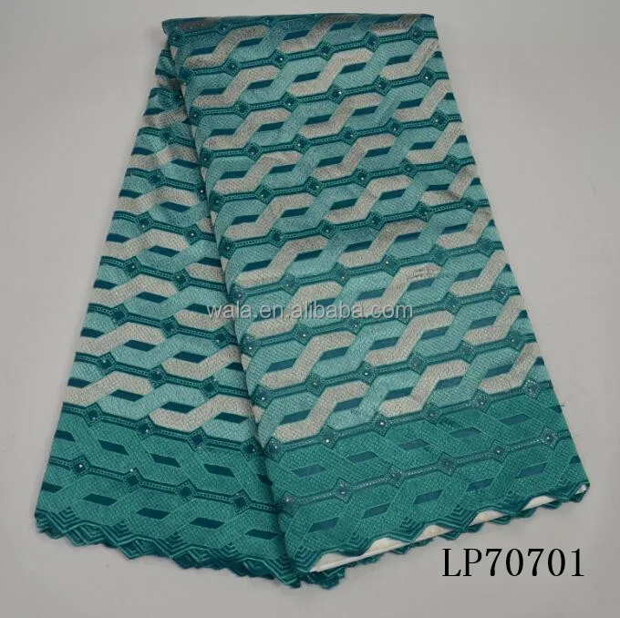 LP70701 good quality swiss voile lace fabric/blue color swiss cotton lace fabric/african garment lace