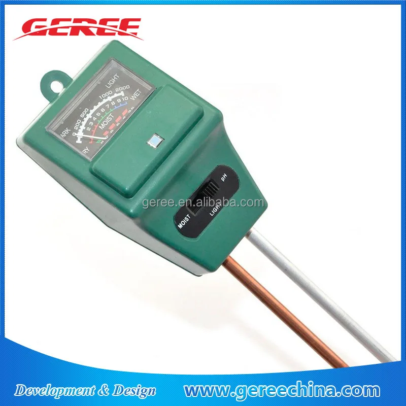 Geree 3 In1 Soil Water Moisture Tester PH Light Meter Plant Flower Garden Analyzer Tool