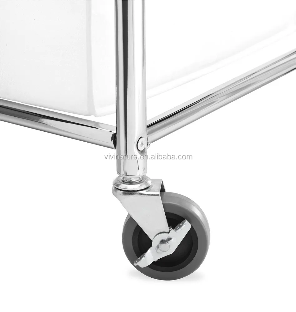 Heavy Duty Laundry Sorter Bag with Wheels  Laundry Storage Cart