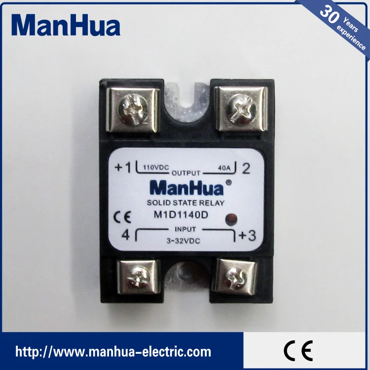 OEM MANHUA Однофазный DC В DC 3-32VDC, Чтобы 110VDC 40D Черный Твердотельные Реле/ССР Реле С CE