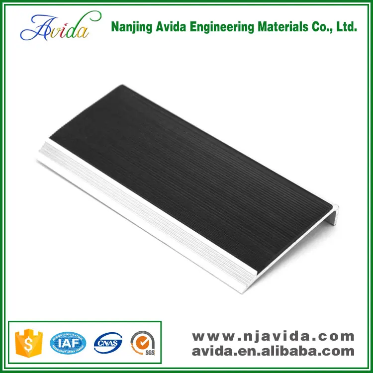 Grooved Nonslip Rubber Stair Treads Stair Nosing Residential for Carpeted Stair