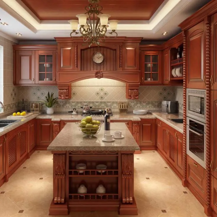 Kitchen furniture solid wood China made kitchen cabinets