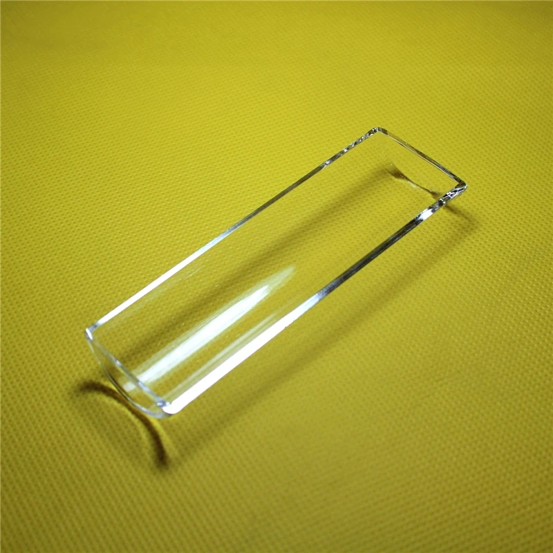 Polished clear half round quartz glass tube