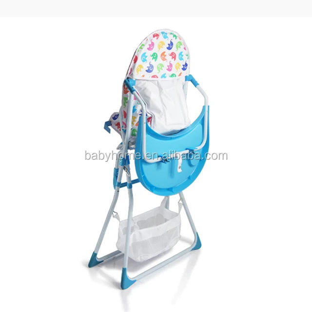 
Baby dining chair with big basket/Factory wholesale baby high chairs with pvc pad 