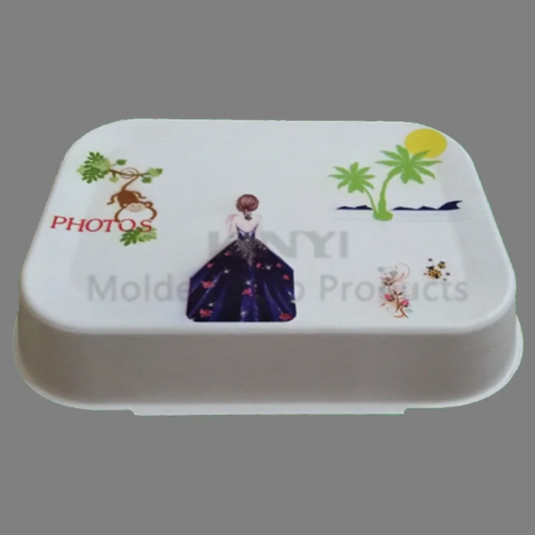 Custom biodegradable paper pulp molded packaging box with print
