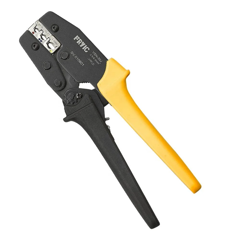 Ratchet Crimping Plier VSN-30J Used for 20-10 AWG (Similar to 0.5-6 mm) Insulated Terminal Crimping Tool by Fryic