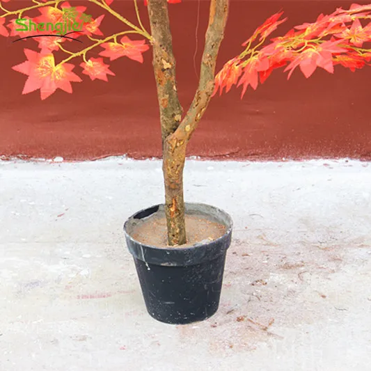 High simulation ornamental plants 1.8m artificial red maple bonsai tree