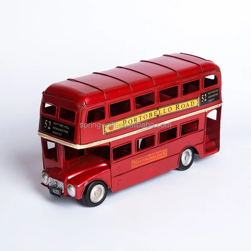 Fashion alloy england toys pull back truck ,metal car bus model for sell hot Antique style Vintage car model