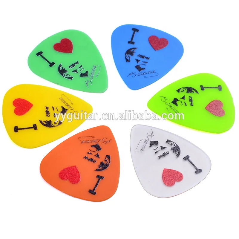 Hot Sale Custom Colorful Celluloid nylon delrin acoustic Guitar Pick