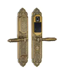 Classical style mechanical stainless digital fingerprint cylinder combination home security  smart door lock