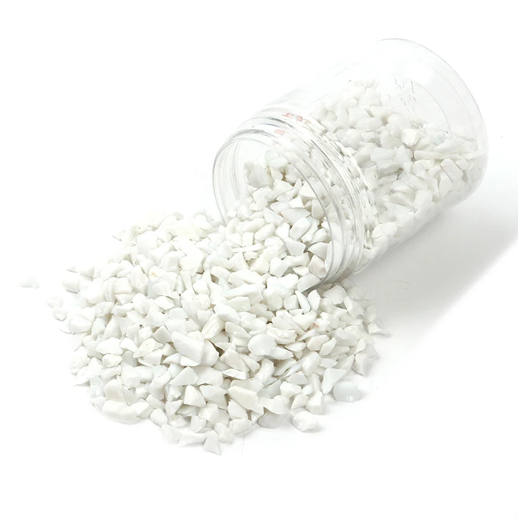 High Luster Porcelain White Color Fire Pit Crushed Glass Aquarium Gravel for Fire Pit Fireplace Aquarium Decoration